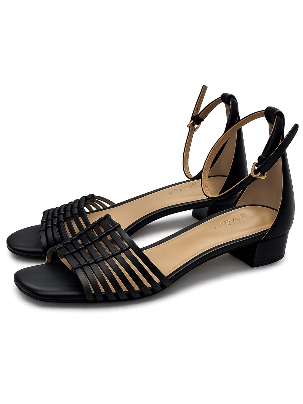 Lauren Ralph Lauren Black Leather Strappy Sandals – Women’s Size 8B - Picture 3 of 7